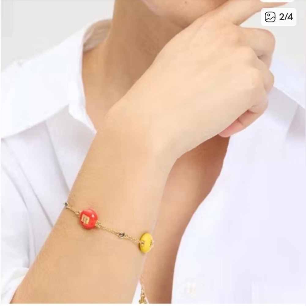 Kate Spade & M&M'S Gold Bracelet with Colorful Charms - Picture 9 of 16